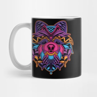 Dog In Neon Color Mug
